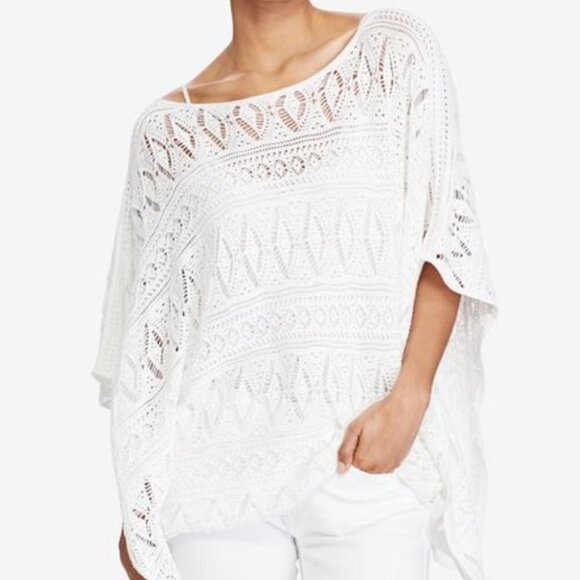 POLO RALPH LAUREN Crochet Knit Boho Cotton Top - Picture 1 of 15